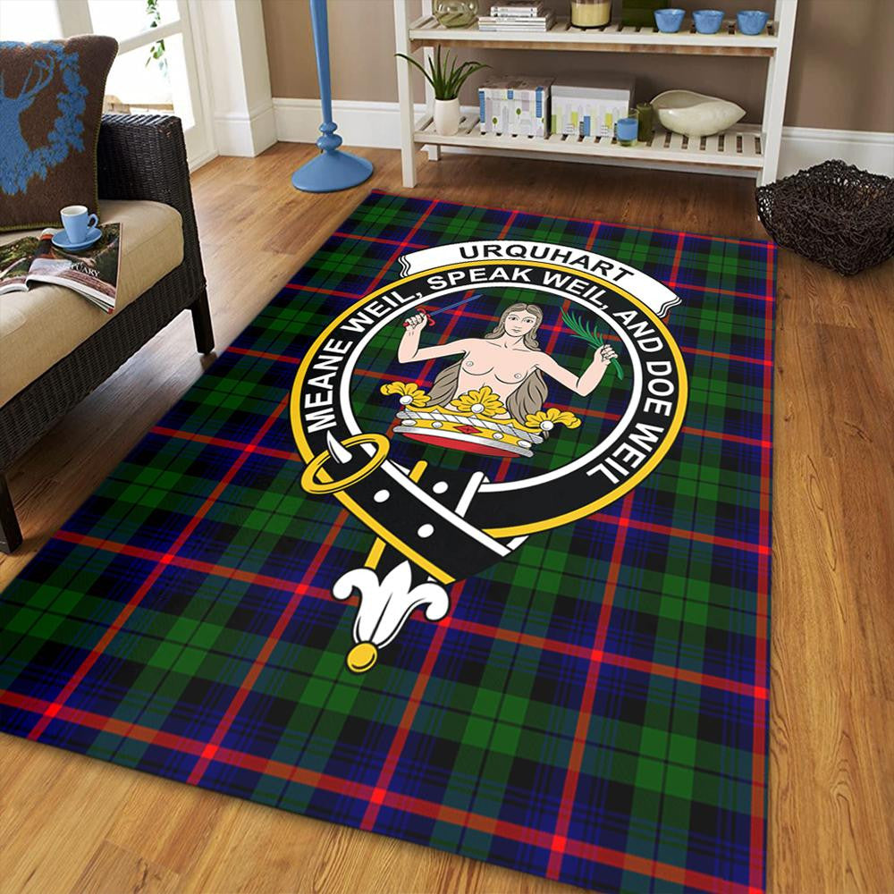 Urquhart Modern Tartan Crest Area Rug