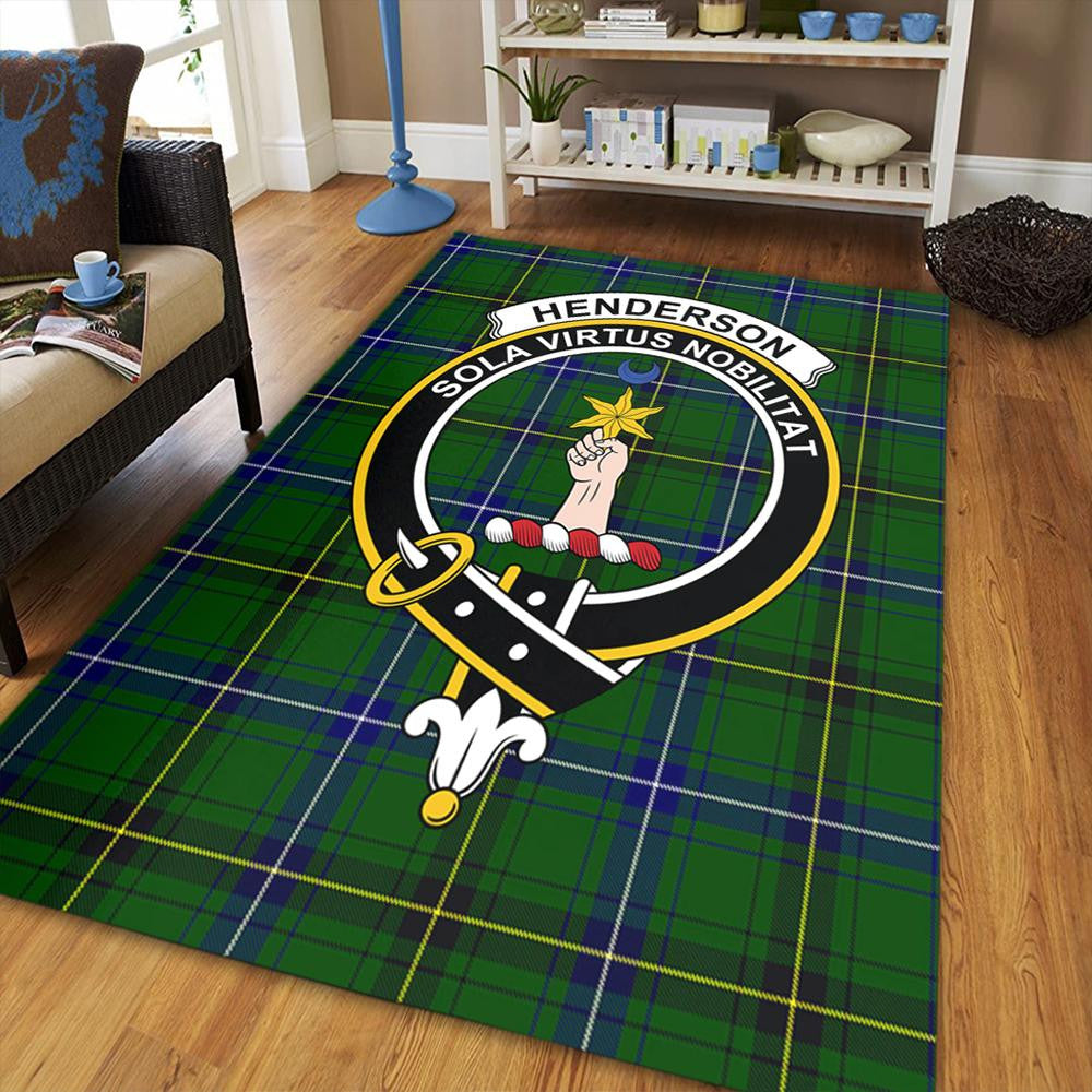 Henderson Modern Tartan Crest Area Rug