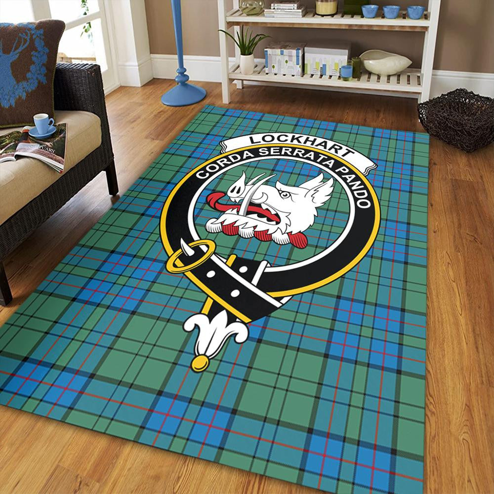 Lockhart Modern Tartan Crest Area Rug