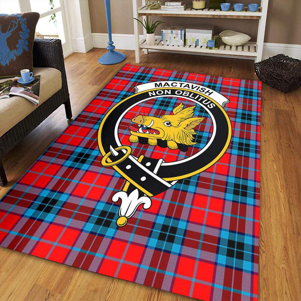 MacTavish Modern Tartan Crest Area Rug