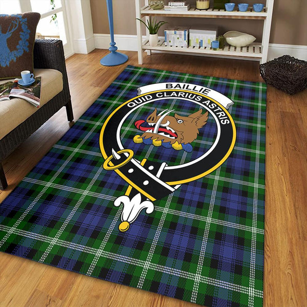 Baillie Modern Tartan Crest Area Rug