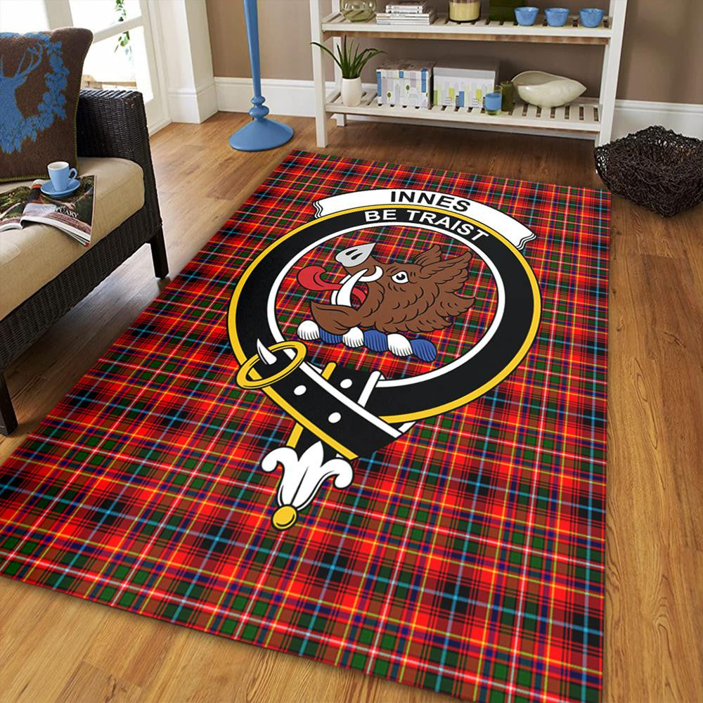 Innes Modern Tartan Crest Area Rug