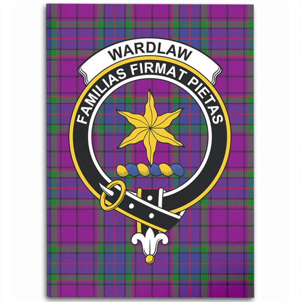 Wardlaw Modern Tartan Crest Area Rug