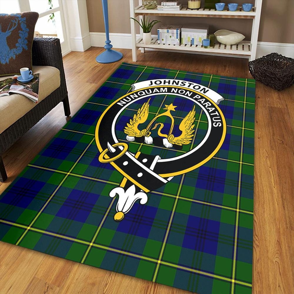 Johnston Modern Tartan Crest Area Rug