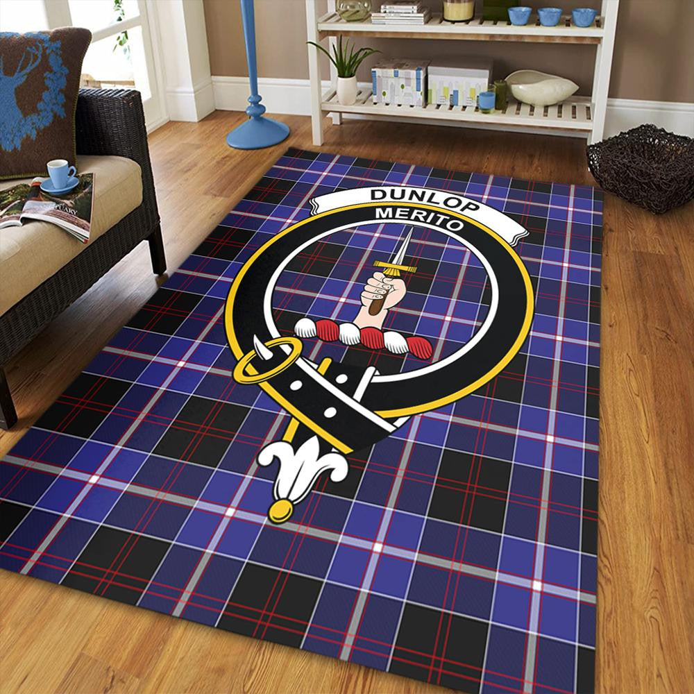 Dunlop Modern Tartan Crest Area Rug