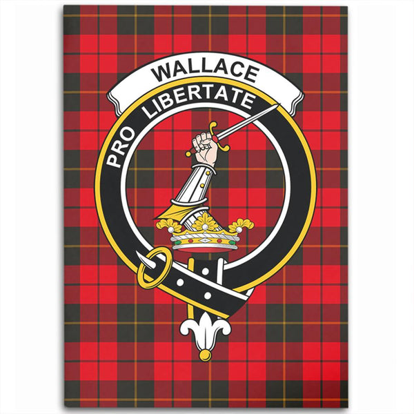 Wallace Weathered Tartan Crest Area Rug