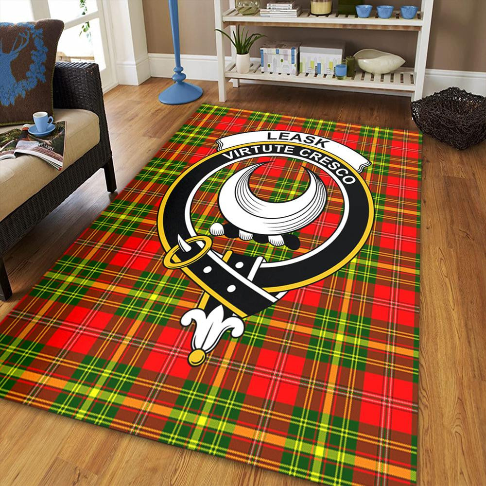 Leask Tartan Crest Area Rug