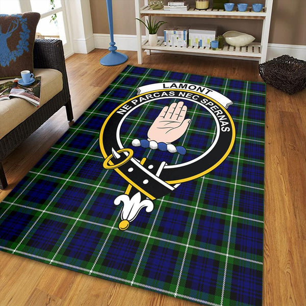 Lamont Modern Tartan Crest Area Rug