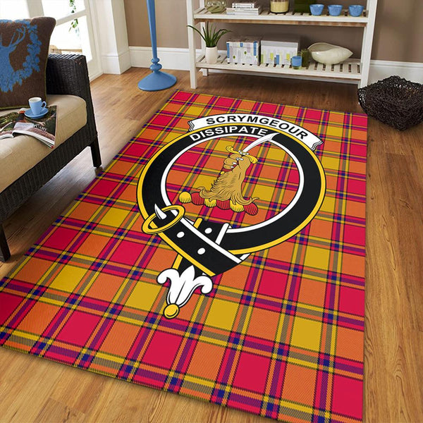 Scrymgeour Tartan Crest Area Rug