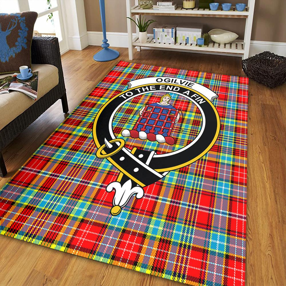 Ogilvie Hunting Ancient Tartan Crest Area Rug