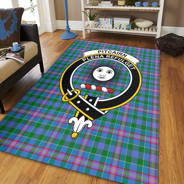 Pitcairn Hunting Tartan Crest Area Rug