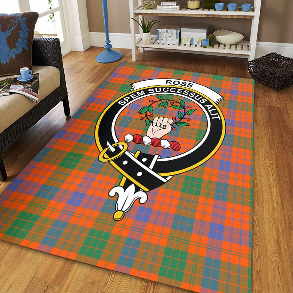 Ross Ancient Tartan Crest Area Rug