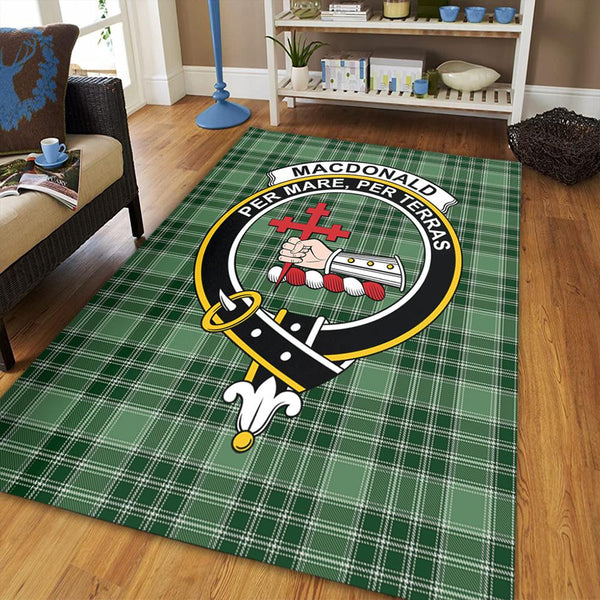 MacDonald Lord of the Isles Hunting Tartan Crest Area Rug