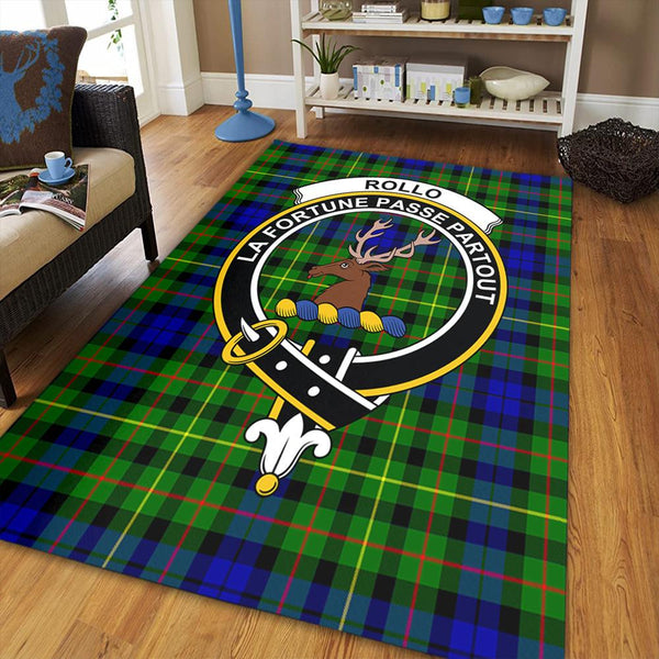 Rollo Modern Tartan Crest Area Rug