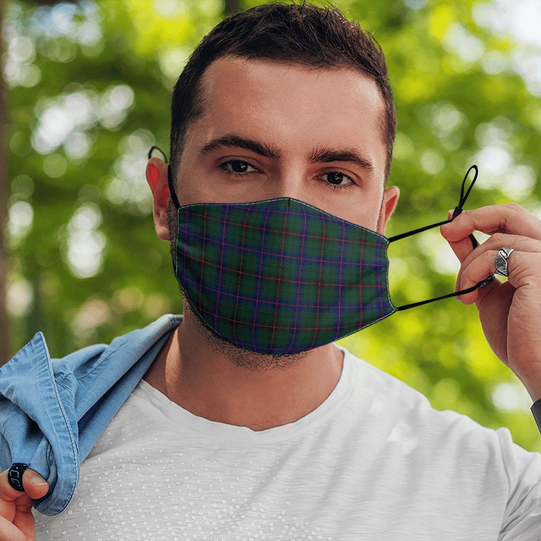 Celticprime Accessories - Davidson Modern Tartan Fabric Mask (With Filters)