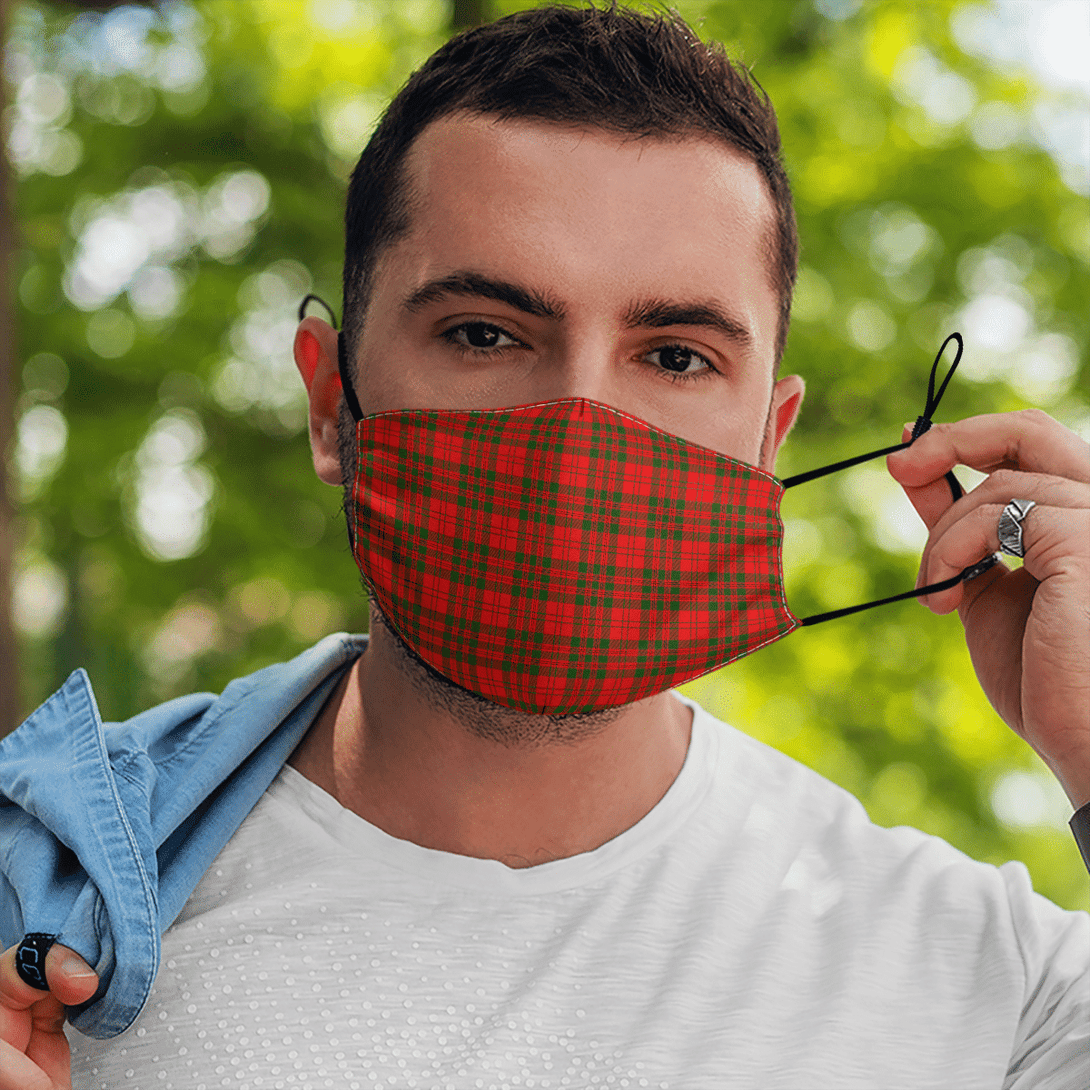 Celticprime Accessories - Livingstone Modern Tartan Fabric Mask (With Filters)