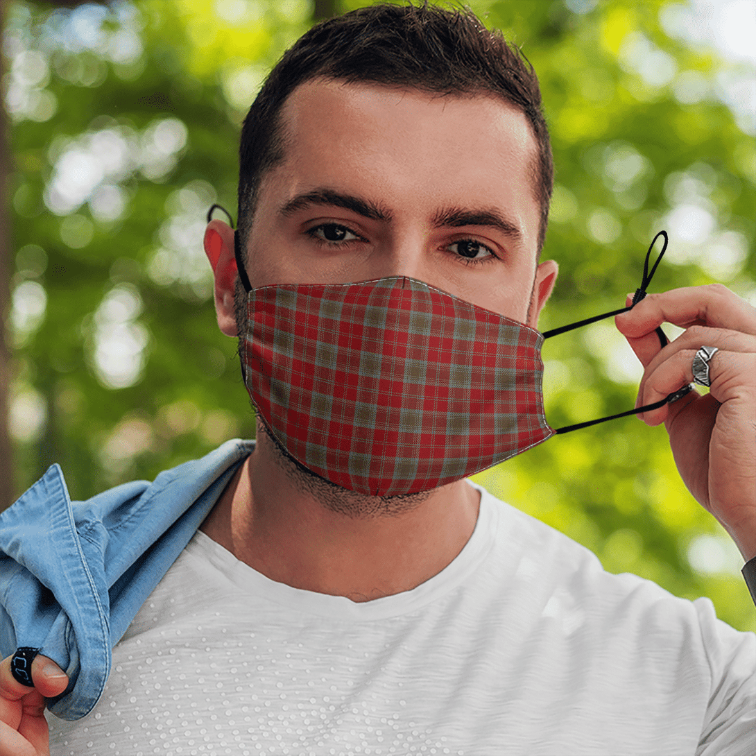 Celticprime Accessories - Lindsay Weathered Tartan Fabric Mask (With Filters)