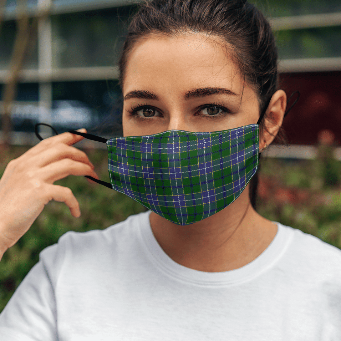 Celticprime Accessories - Wishart Hunting Modern Tartan Fabric Mask (With Filters)