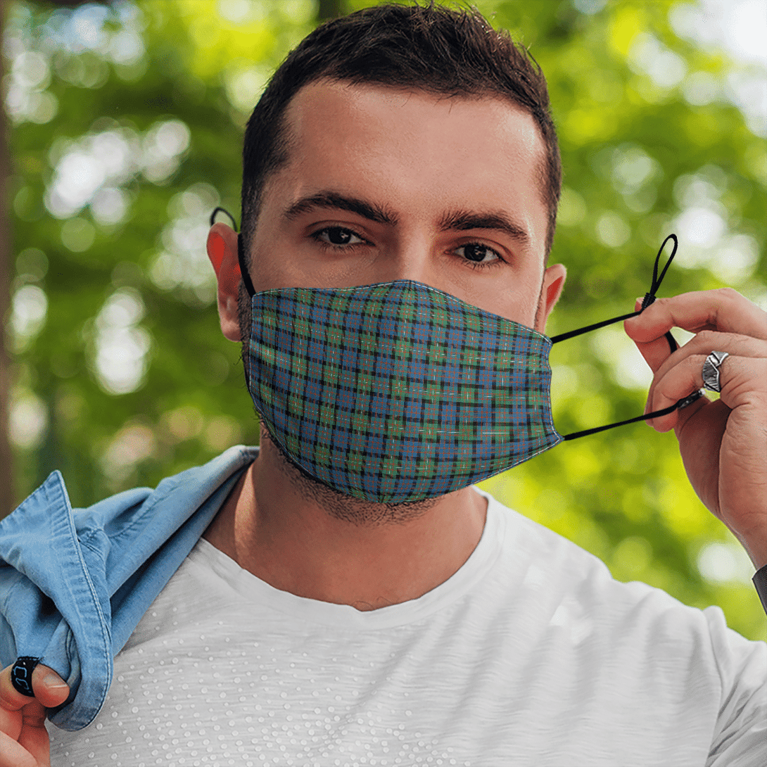 Celticprime Accessories - MacDonnell of Glengarry Ancient Tartan Fabric Mask (With Filters)