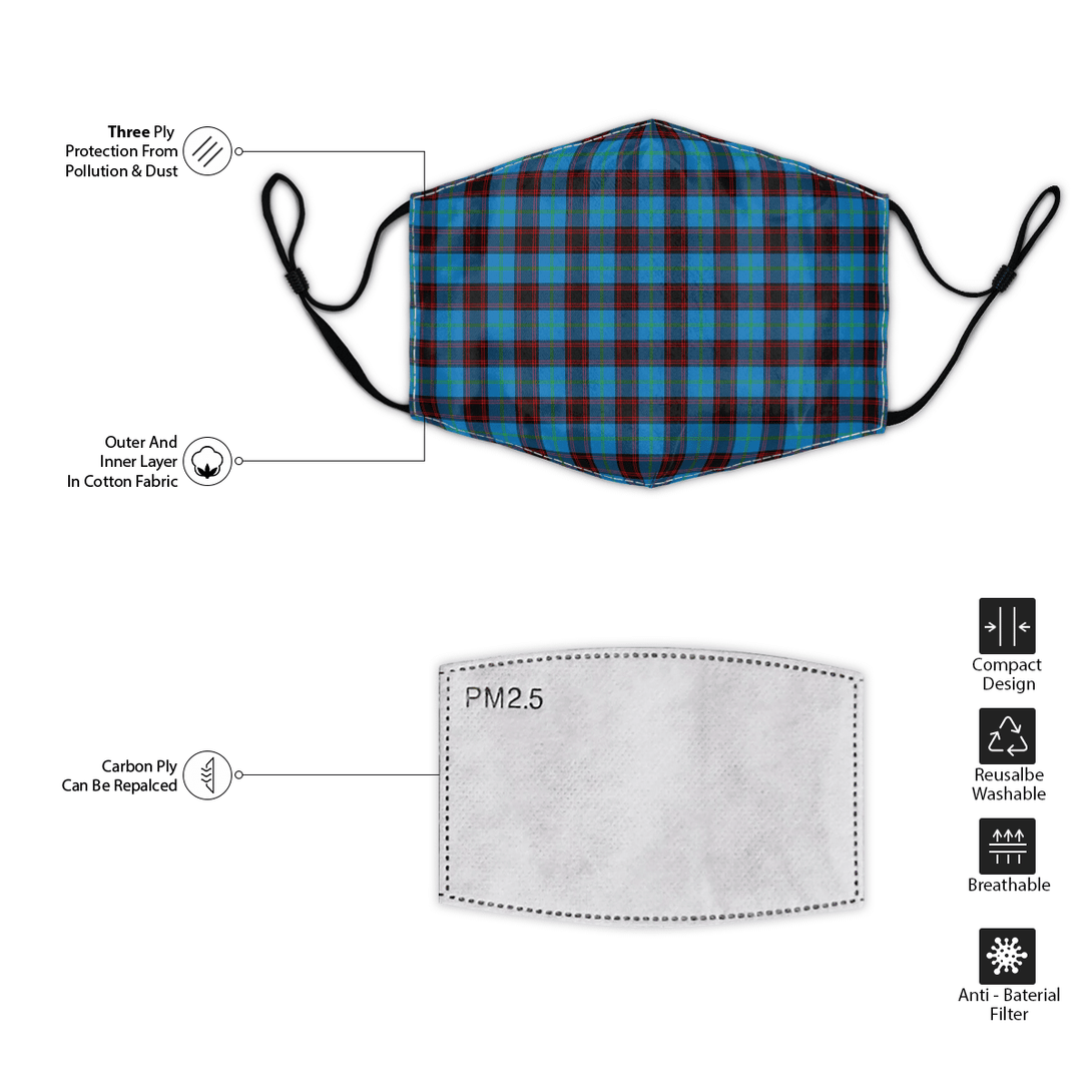 Celticprime Accessories - Home Ancient Tartan Fabric Mask (With Filters)