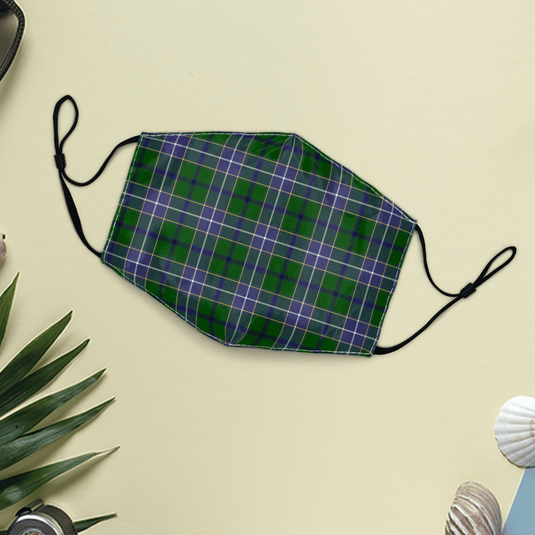 Celticprime Accessories - Wishart Hunting Modern Tartan Fabric Mask (With Filters)