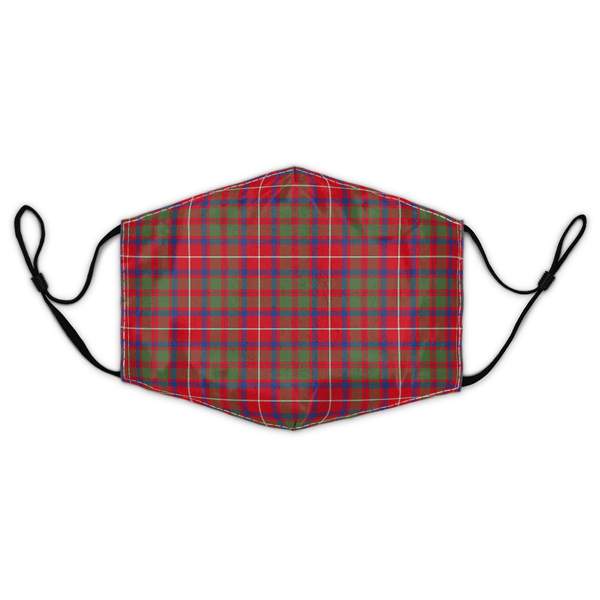 Celticprime Accessories - Shaw Red Modern Tartan Fabric Mask (With Filters)