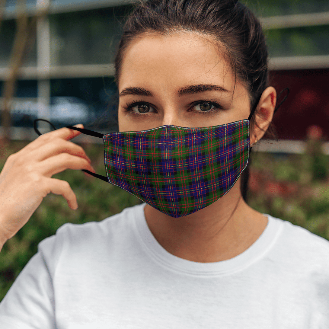 Celticprime Accessories - Cameron of Erracht Modern Tartan Fabric Mask (With Filters)