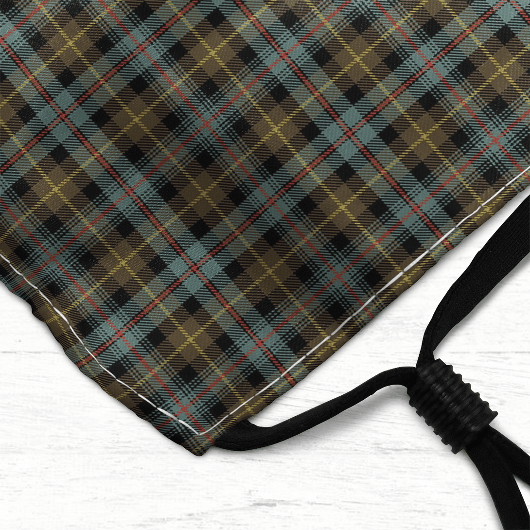 Celticprime Accessories - Farquharson Weathered Tartan Fabric Mask (With Filters)