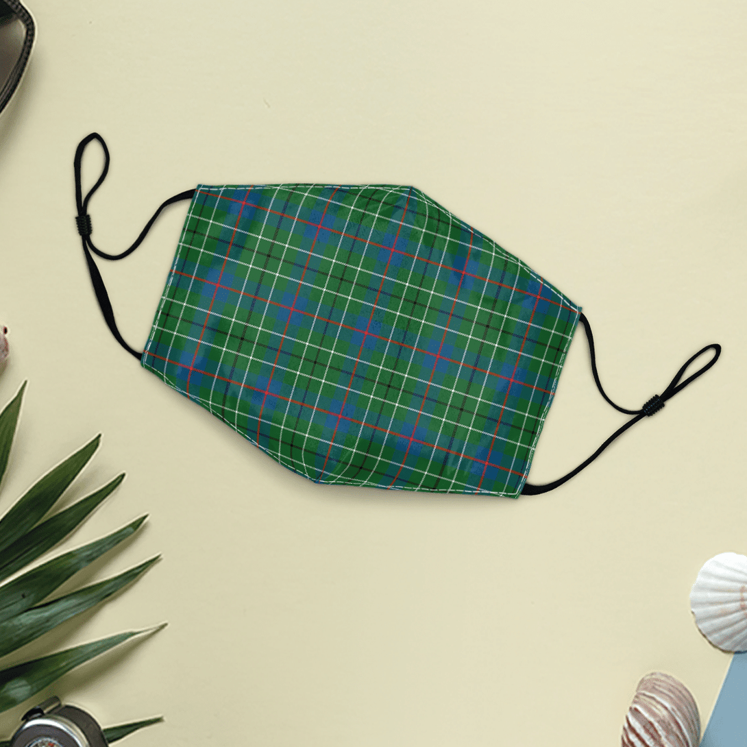 Celticprime Accessories - Duncan Ancient Tartan Fabric Mask (With Filters)