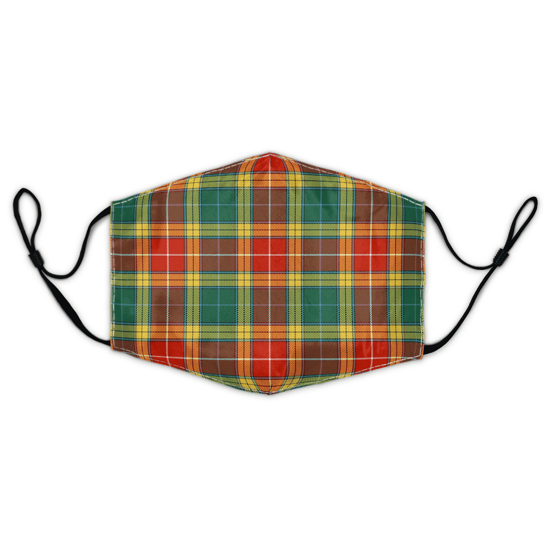 Celticprime Accessories - Buchanan Old Sett Tartan Fabric Mask (With Filters)