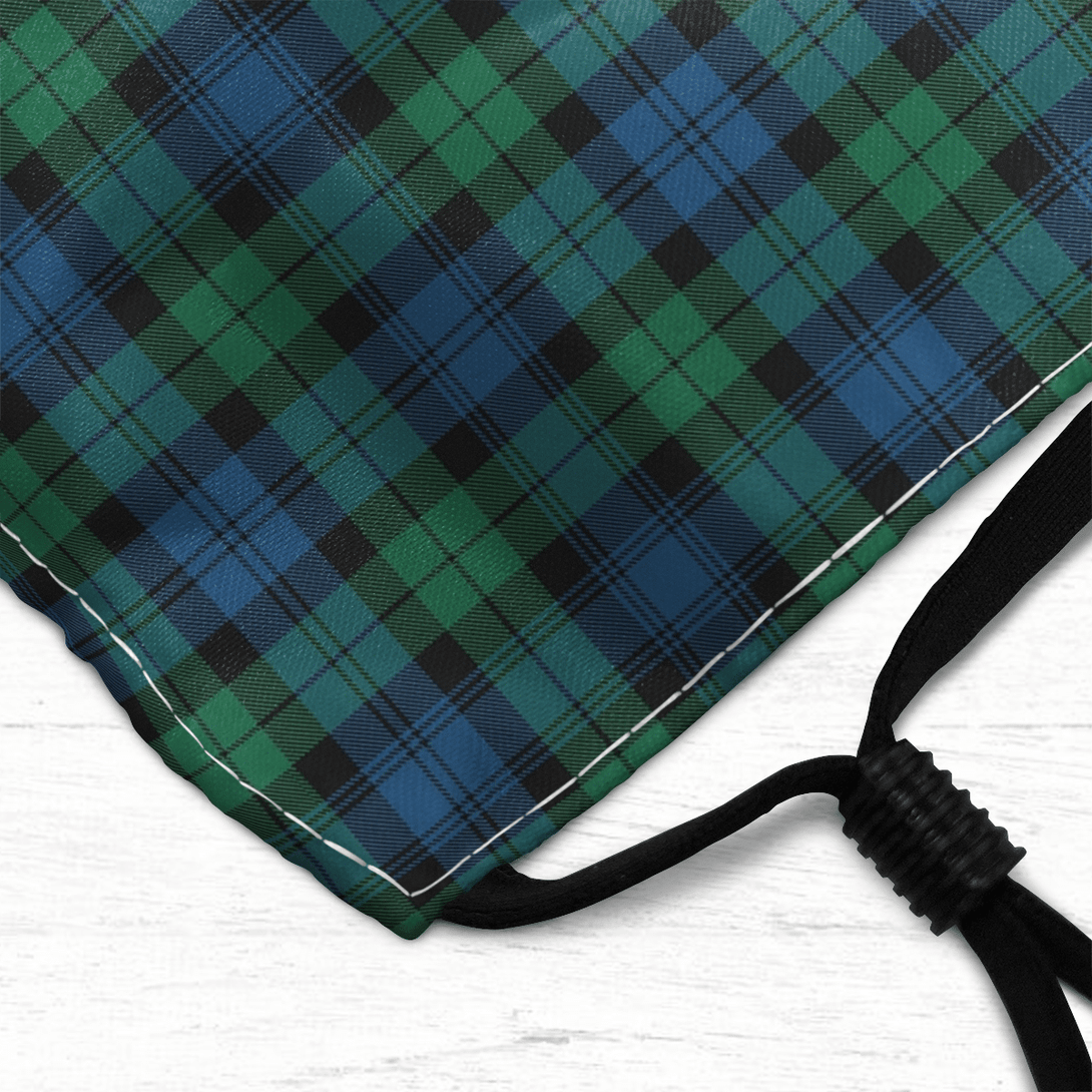 Celticprime Accessories - Blackwatch Ancient Tartan Fabric Mask (With Filters)