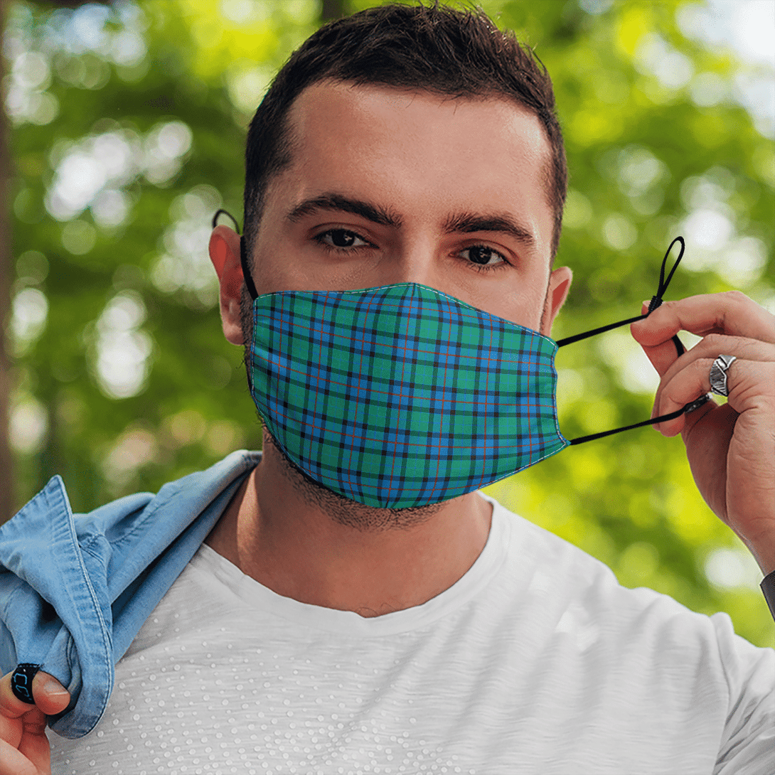 Celticprime Accessories - Flower Of Scotland Tartan Fabric Mask (With Filters)