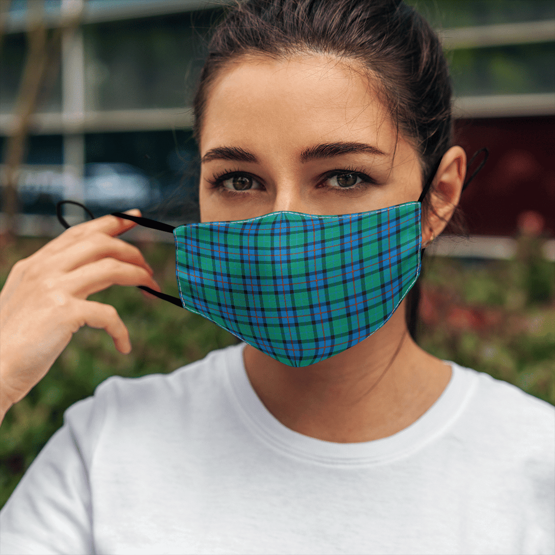 Celticprime Accessories - Flower Of Scotland Tartan Fabric Mask (With Filters)