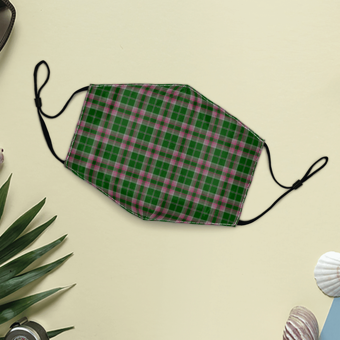 Celticprime Accessories - Gray Hunting Tartan Fabric Mask (With Filters)