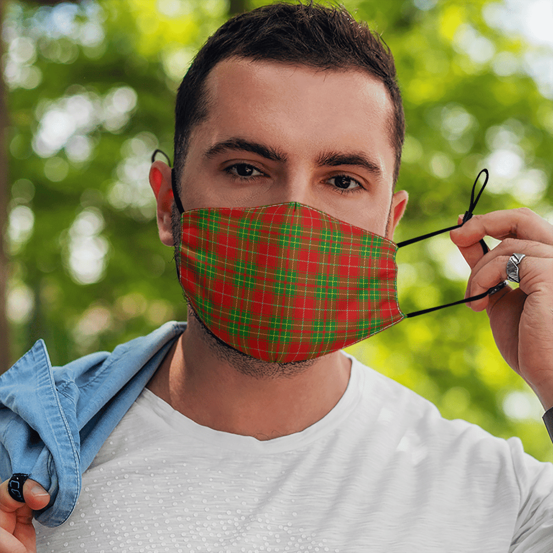 Celticprime Accessories - Burnett Ancient Tartan Fabric Mask (With Filters)