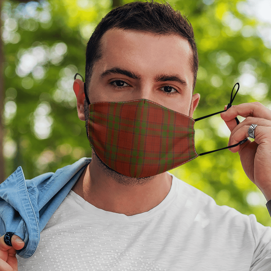 Celticprime Accessories - Drummond Clan Tartan Fabric Mask (With Filters)