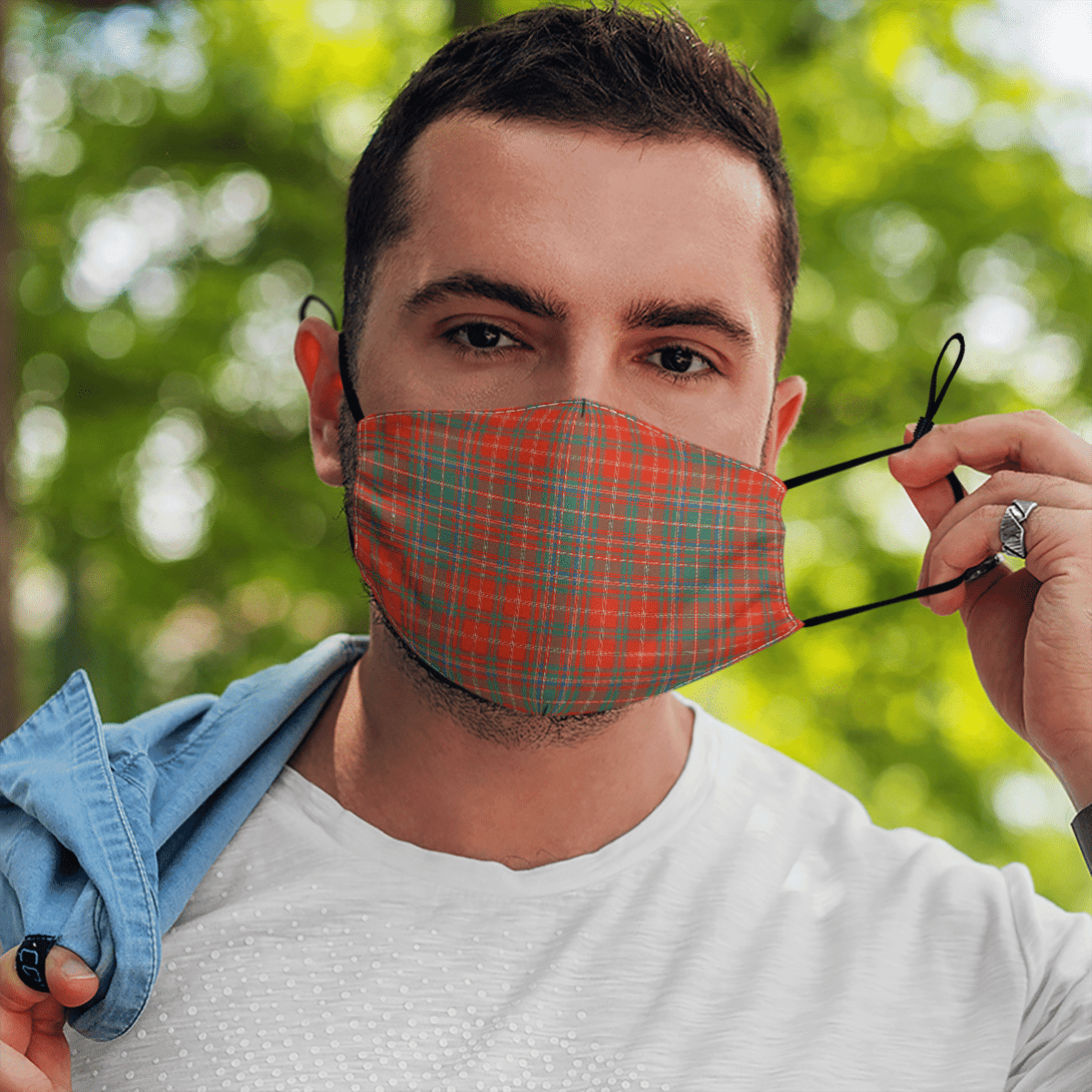 Celticprime Accessories - MacDougall Ancient Tartan Fabric Mask (With Filters)