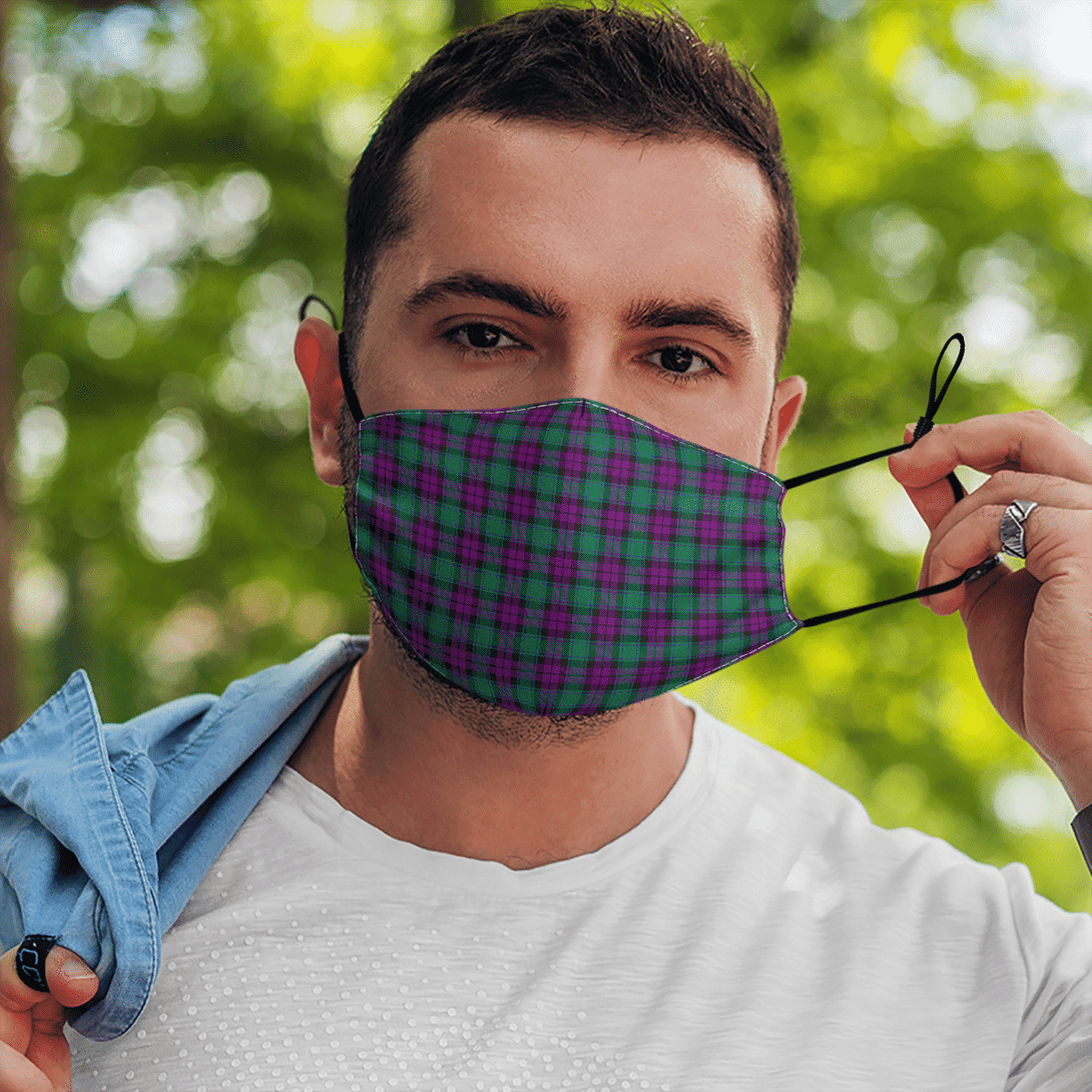 Celticprime Accessories - MacArthur ��������� Milton Tartan Fabric Mask (With Filters)