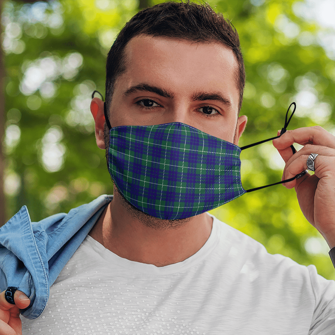 Celticprime Accessories - Hamilton Hunting Modern Tartan Fabric Mask (With Filters)