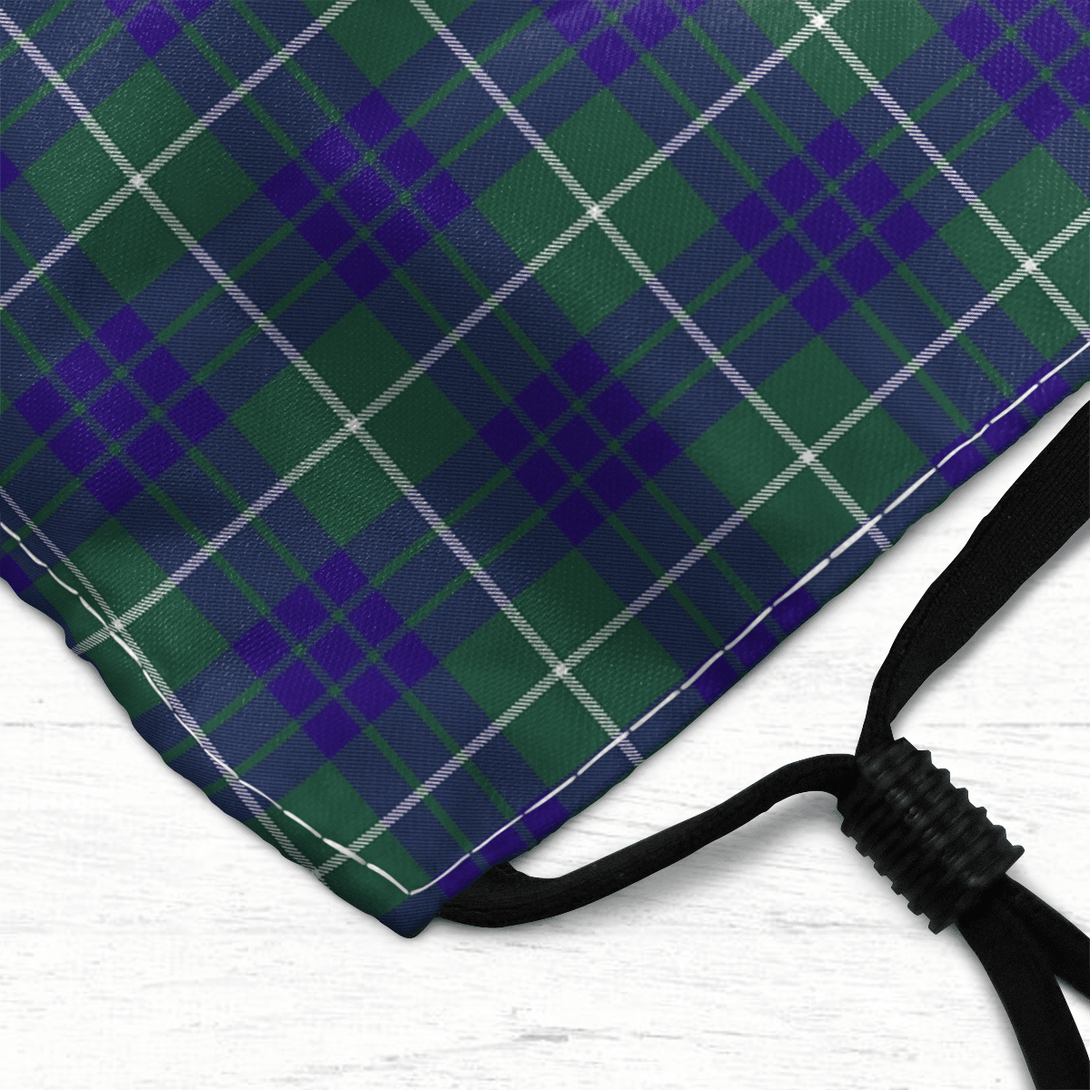 Celticprime Accessories - Hamilton Hunting Modern Tartan Fabric Mask (With Filters)