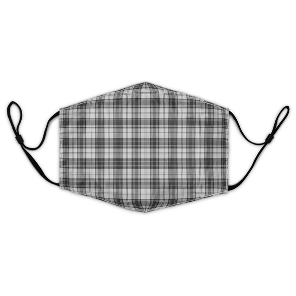 Celticprime Accessories - Douglas Grey Modern Tartan Fabric Mask (With Filters)