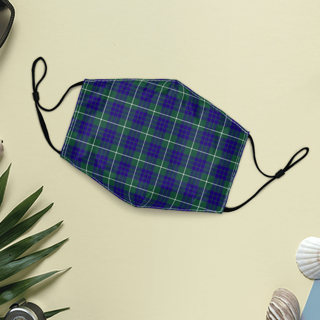 Celticprime Accessories - Hamilton Hunting Modern Tartan Fabric Mask (With Filters)