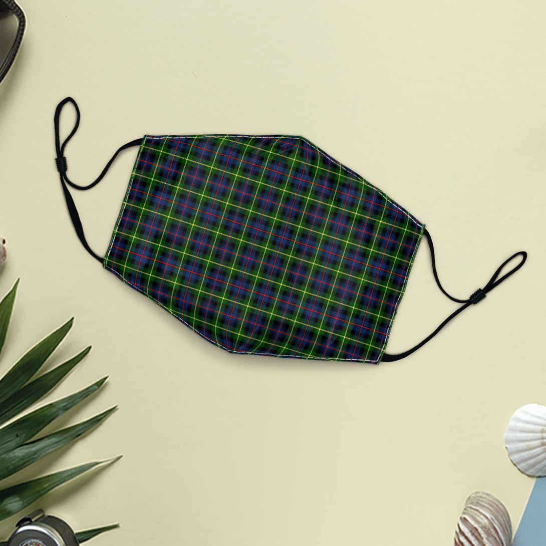 Celticprime Accessories - Farquharson Modern Tartan Fabric Mask (With Filters)