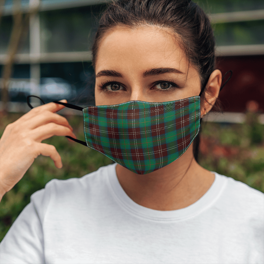 Celticprime Accessories - Chisholm Hunting Ancient Tartan Fabric Mask (With Filters)