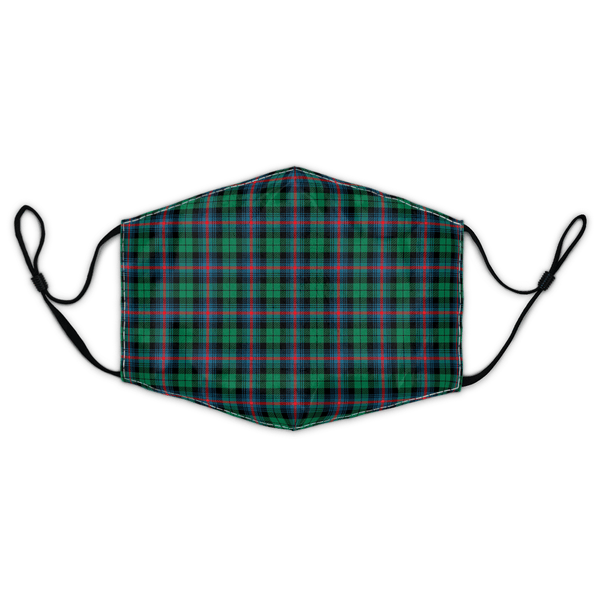 Celticprime Accessories - Urquhart Broad Red Ancient Tartan Fabric Mask (With Filters)