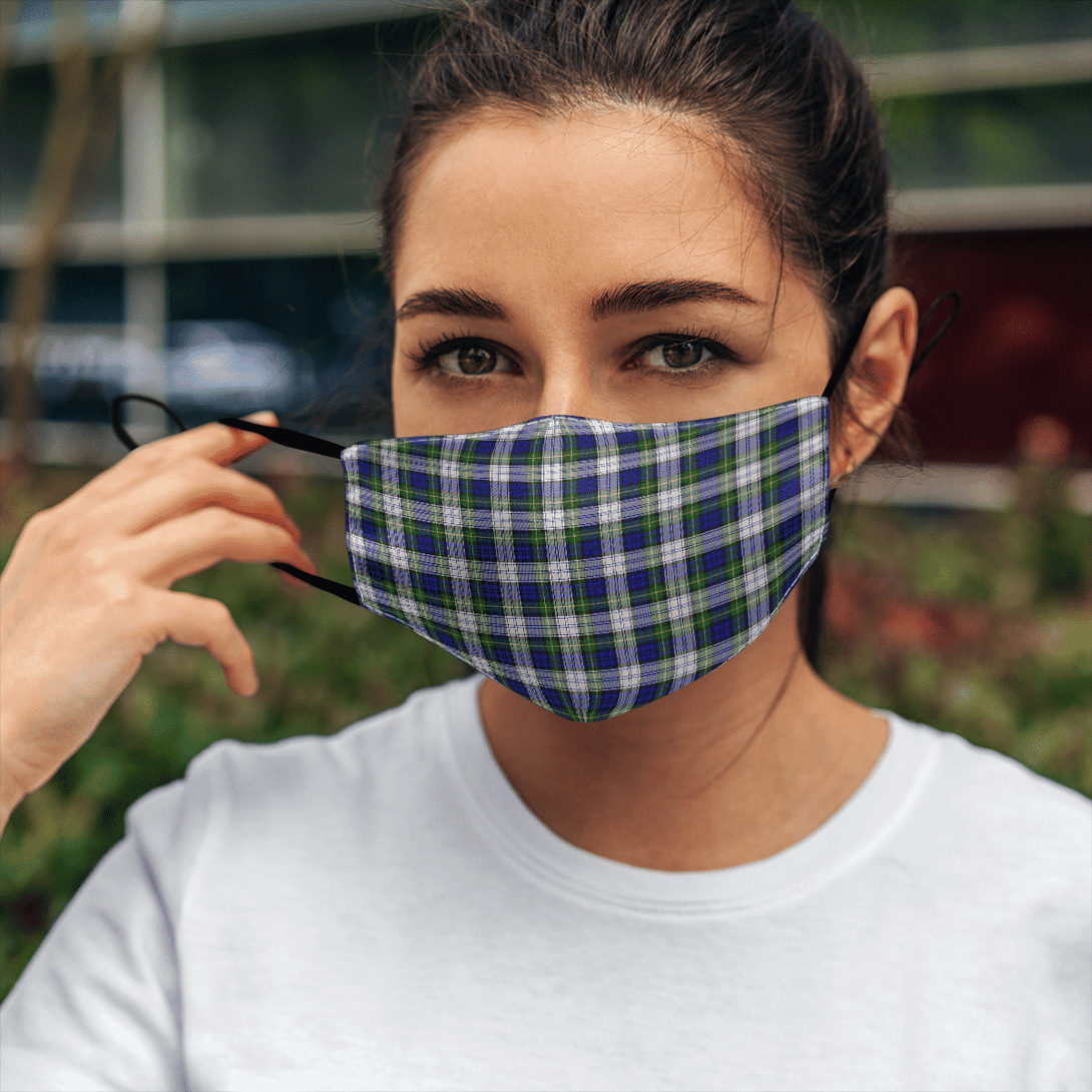 Celticprime Accessories - Gordon Dress Modern Tartan Fabric Mask (With Filters)