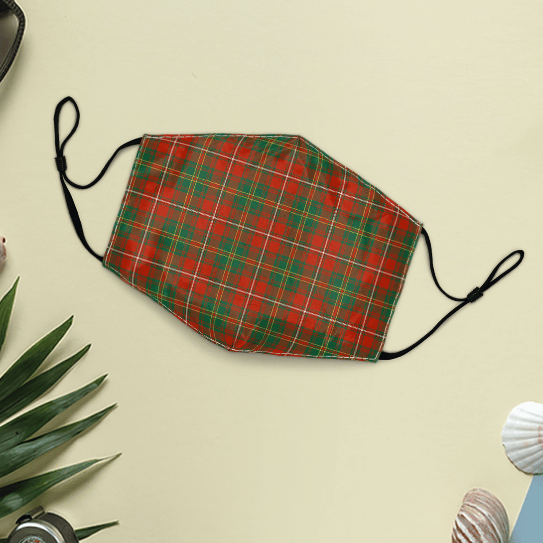 Celticprime Accessories - Hay Ancient Tartan Fabric Mask (With Filters)