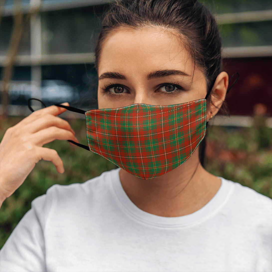 Celticprime Accessories - Hay Ancient Tartan Fabric Mask (With Filters)