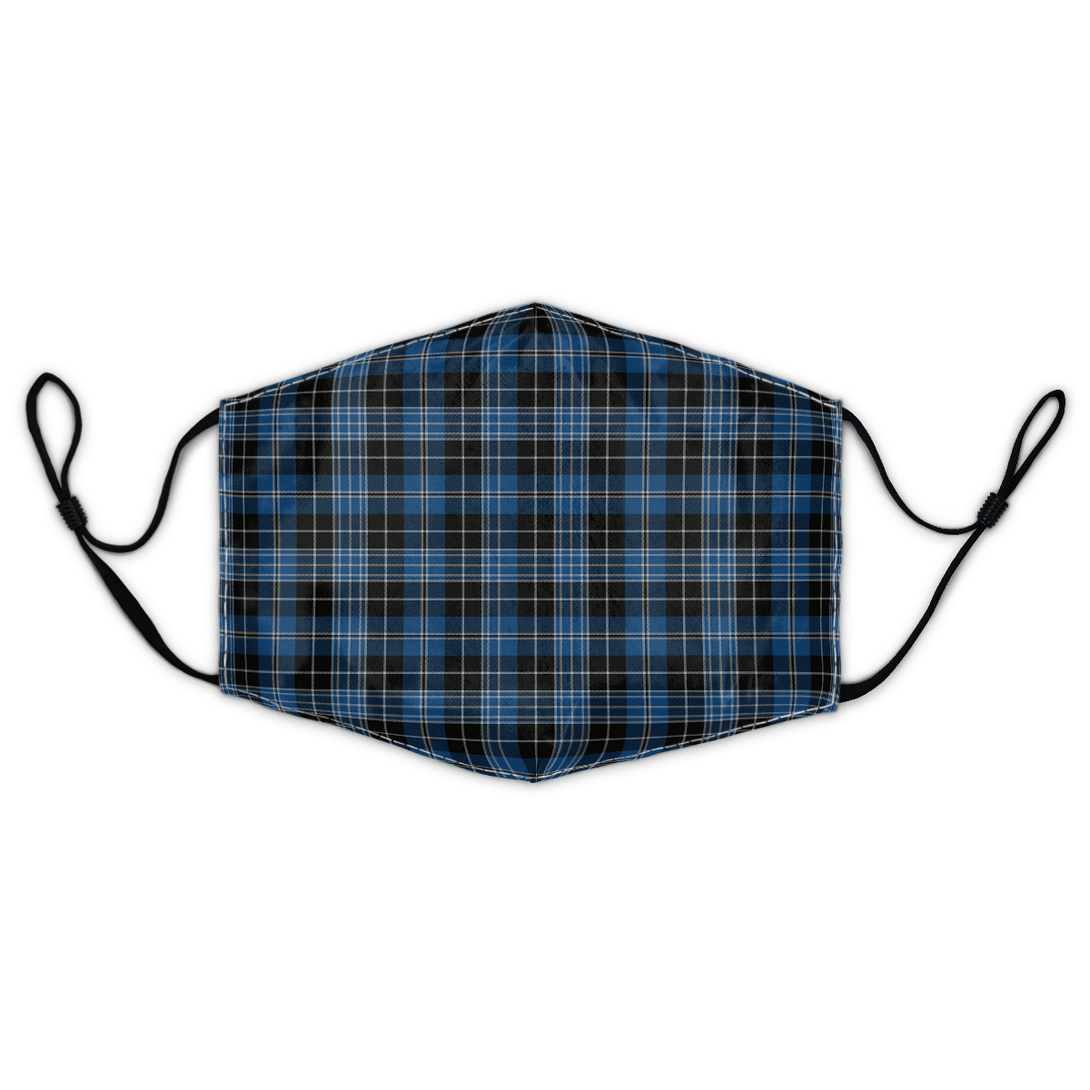 Celticprime Accessories - Clergy Blue Tartan Fabric Mask (With Filters)