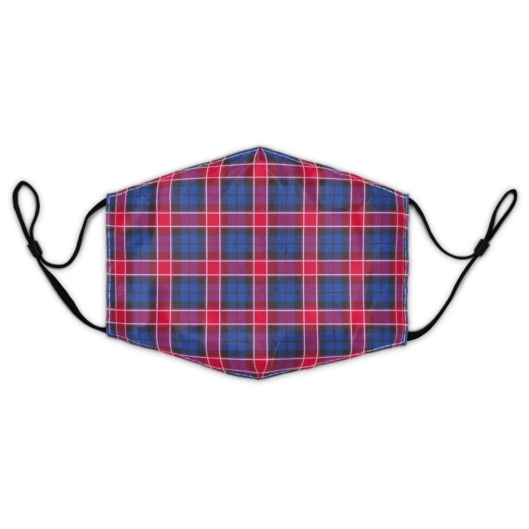 Celticprime Accessories - Graham of Menteith Red Tartan Fabric Mask (With Filters)